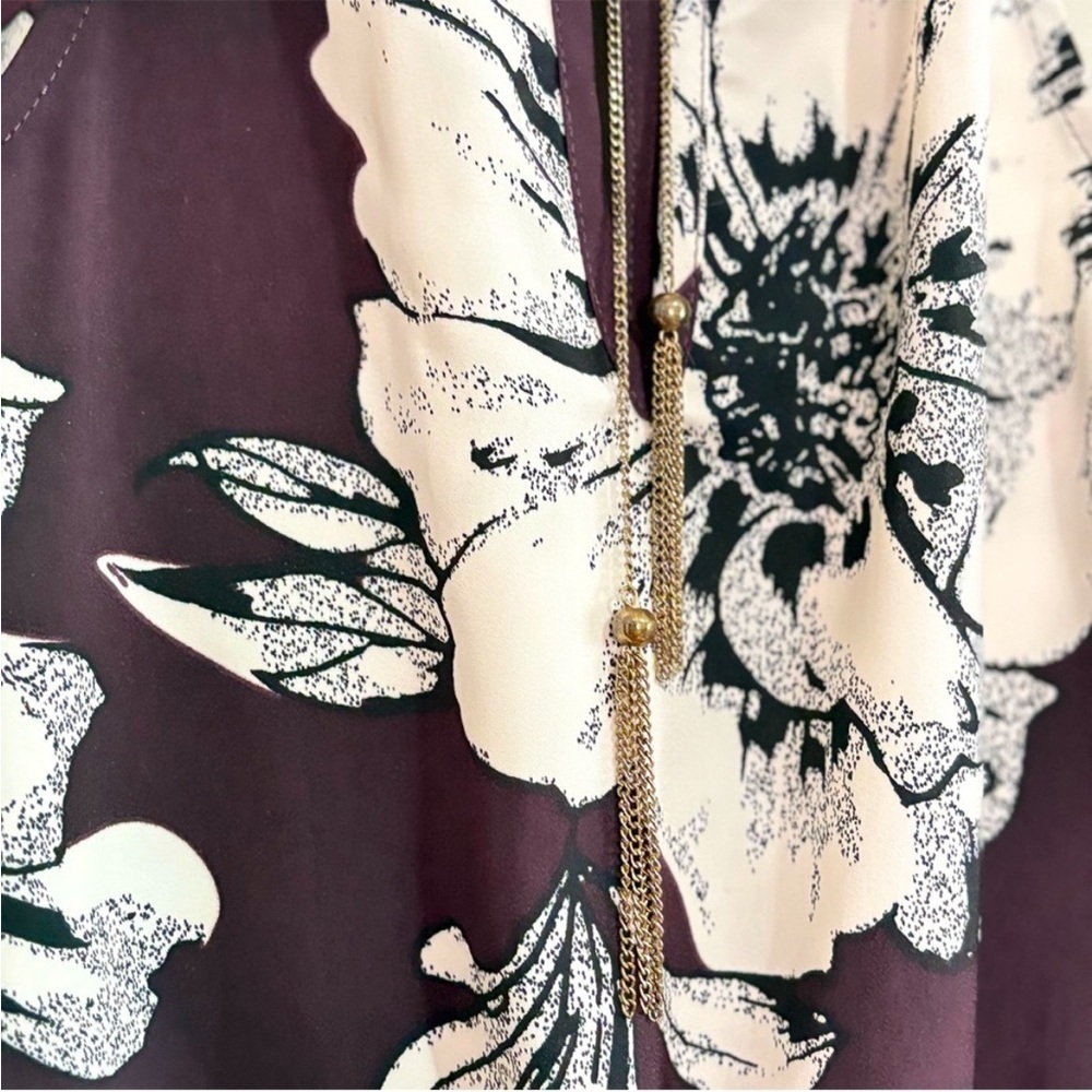 Dynamite Plum & Cream Halter Cocktail Mini Dress – Size XS Like New - Picture 10 of 12
